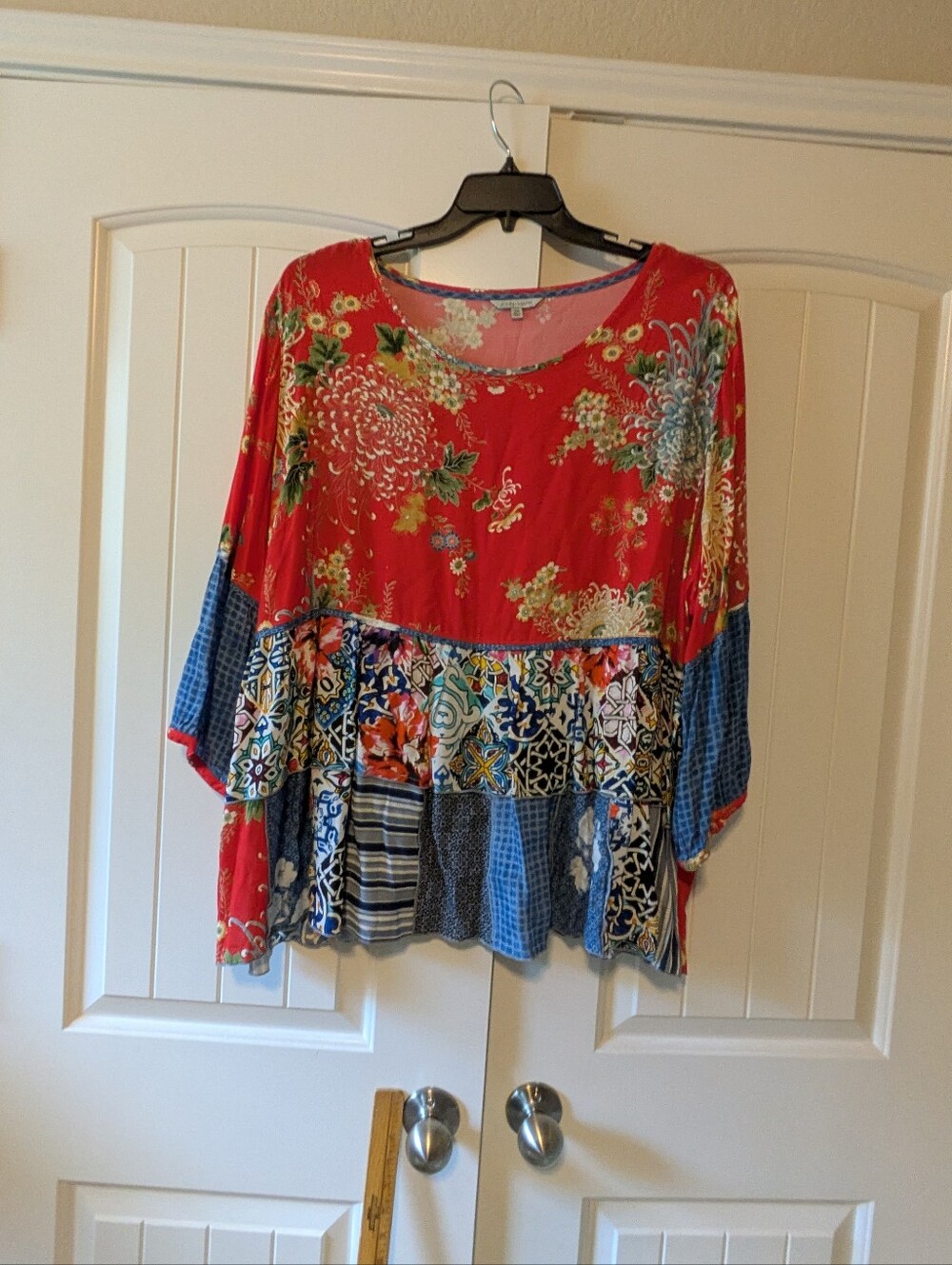 John Marx Scoop Neck Babydoll Top 2x